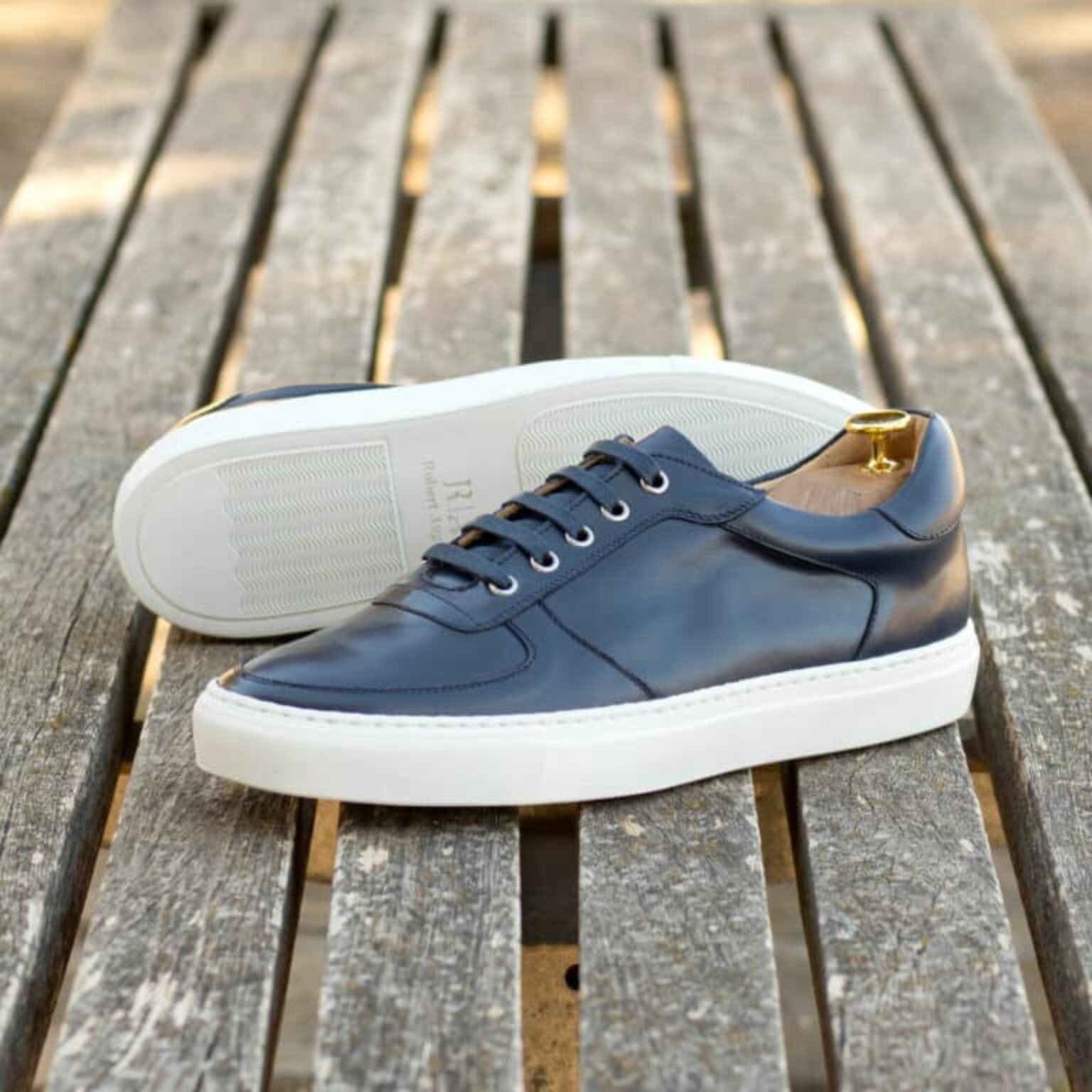 Men's Leather Sneakers - Great for the Office, Casual Days (Aristotle Style)
